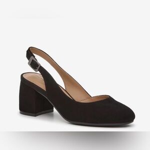 Hush Puppies-Movena Pump Black Slingback Heels Size 10